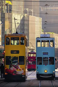 Public Transport Prints: Tram in Western Market, Sheung Wan, Hong Kong island, Hong Kong, China