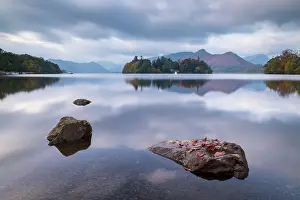 October Prints: Tranquil morning at Derwent Water in the Lake District National Park