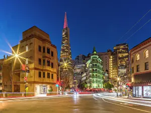 North Beach Prints: Transamerica Building in North Beach District, San Francisco, California, USA