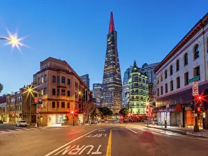 San Francisco Prints: Transamerica Building in North Beach District, San Francisco, California, USA