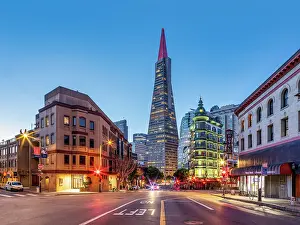 North Beach Prints: Transamerica Building in North Beach District, San Francisco, California, USA