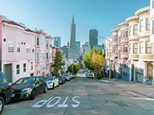 North Beach Prints: Transamerica Building in North Beach District, San Francisco, California, USA
