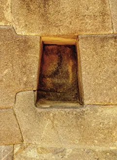 Peruvian Prints: Trapezoidal niche, Ollantaytambo, Sacred Valley, Cusco Region, Peru