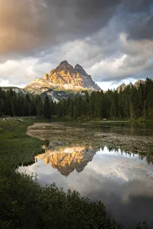Lavaredo Prints: Tre cime di Lavaredo and Antorno Lake, Belluno province, Veneto, Italy