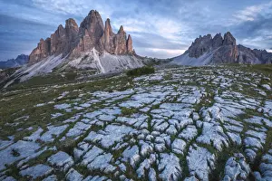 Cadore Prints: Tre Cime di Lavaredo and Croda di Passaporto seen on the south side, Auronzo di Cadore