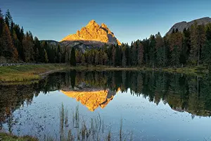 Mirror Image Prints: Tre Cime di Lavaredo Reflecting in Lake Antorno