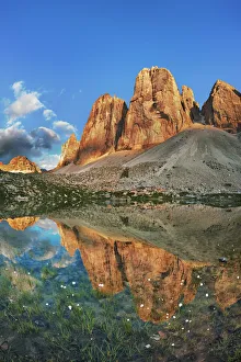 Fisheye Prints: Tre Cime - Italy, Veneto, Belluno, Sexten Dolomites, Tre Cime, Rienz Ursprung - Alps