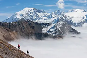 Bernina Range Prints: Trekking at monte Solena in Stelvio National Park with Ortles and Stelvio glaciers