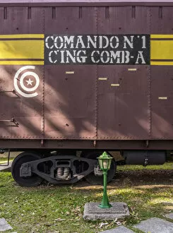 Communism Gallery: Tren Blindado Monument, detailed view, Santa Clara, Villa Clara Province, Cuba