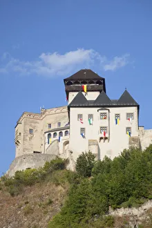 Slovakian Prints: Trencin Castle, Trencin, Trencin Region, Slovakia