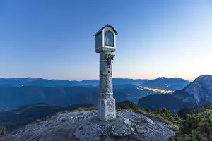 Trento District Prints: Tres horn at night Europe, Italy, Trentino Alto Adige, Trento district, Non valley