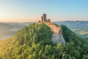 Deutsch Prints: Trifels castle in evening light