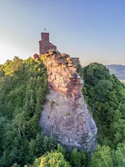 Deutsch Prints: Trifels castle in evening light