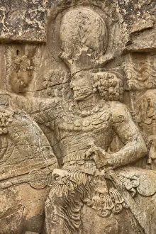 Persian Gallery: Triumph of Shapur I over the Roman emperor Valerian (241-272), Sassanid relief, Naqsh-e
