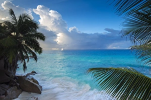 Images Dated 10th May 2015: Tropical beach, La Digue, Seychelles