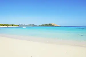 Tropical beach, Nacula island, Yasawa island group, Fiji, South Pacific islands