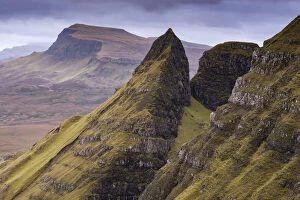 The Trotternish mountain range near the Quiraing on the Isle of Skye, Scotland