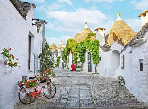 Southern Prints: Trulli Homes of Alberobello, UNESCO World Heritage Site Alberobello, Bari, Puglia, Italy