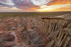 North Asia Prints: Tsagaan Suvarga Canyon at sunrise, Gobi Region, Mongolia, Asia