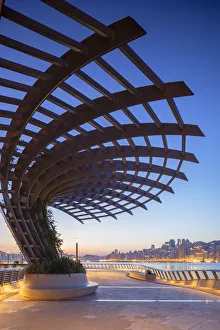 Tsim Sha Tsui Gallery: Tsim Sha Tsui promenade at dawn, Tsim Sha Tsui, Kowloon, Hong Kong