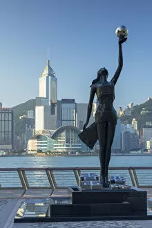 Images Dated 1st October 2019: Tsim Sha Tsui promenade and skyline, Tsim Sha Tsui, Kowloon, Hong Kong