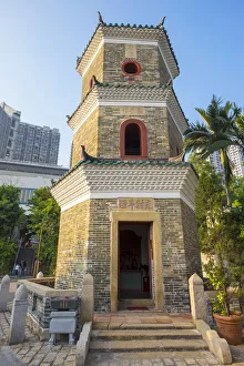 Tsui Sing Lau Pagoda at Ping Shan Heritage Trail, Yuen Long District, New Territories