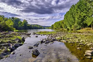 Mirandela Prints: The Tua river at Frechas in Autumn. Vale do Tua Regional Nature Park, Mirandela. Portugal