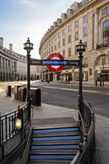 Images Dated 1st June 2020: tube on to Regents Street, london, England, UK