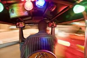 Tuk Tuk or auto rickshaw at night