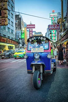 Tuk-tuks in Chinatown, Bangkok, Thailand