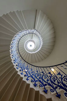 Images Dated 24th August 2023: Tulip Staircase at Queen's House, Greenwich, London, England