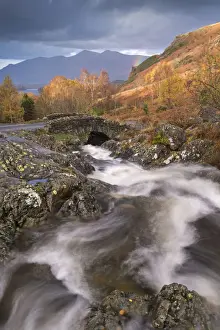 November Prints: Tumbling mountain stream at Ashness Bridge in the Lake District, Cumbria, England