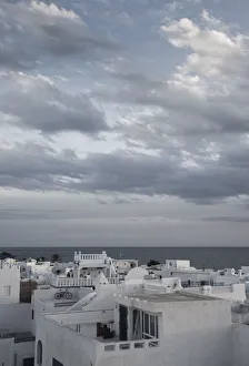 Images Dated 25th November 2010: Tunisia, Cap Bon, Hammamet, Medina buildings, elevated view
