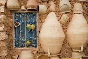 North African Gallery: Tunisia, Jerba Island, Guellala, locally produced pottery for sale