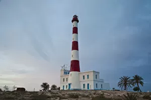 Images Dated 25th November 2010: Tunisia, Jerba Island, Houmt Souq, Sidi Mahres Beach, Taguermes Lighthouse