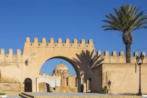 City Wall Prints: Tunisia, Kairouan, Great Mosque as seen through the Bab el-Khoukha the oldest of