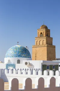 Dome Prints: Tunisia, Kairouan, View of dome of cosmetic shop and the Great Mosque