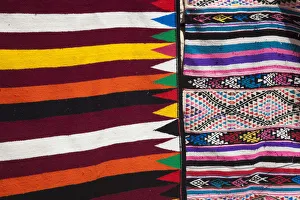 Images Dated 25th November 2010: Tunisia, Ksour Area, Toujane-area, Berber desert carpet shop