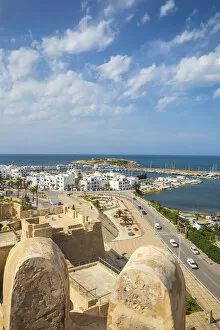 Images Dated 29th August 2019: Tunisia, Monastir, View towards marina from Fort