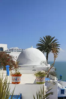 Images Dated 29th August 2019: Tunisia, Sidi Bou Said, Cafe des Delices, also called Cafe Sidi Chabaane