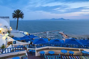 Tunisia, Sidi Bou Said, Cafe des Delices, also called Cafe Sidi Chabaane