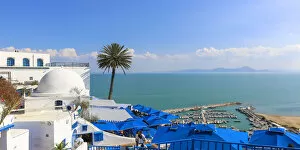 Images Dated 2nd December 2019: Tunisia, Sidi Bou Said, Cafe des Delices, also called Cafe Sidi Chabaane