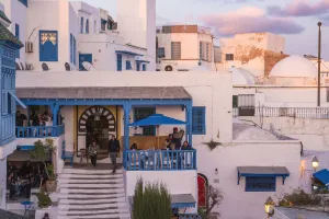 Blue And White Prints: Tunisia, Sidi Bou Said, View of Cafe El Alia