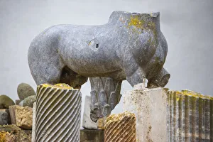 Tunisia, Tunis, Carthage, Byrsa Hill, Animal statue