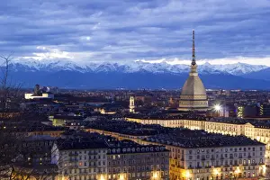 Turin, Piemonte, Italy. cityscape from Monte dei Cappuccini