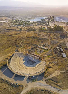 Turkey, Denizli Province, Pamukkale, Hierapolis Pamukkale Archeological Site (UNESCO