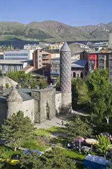 Images Dated 20th August 2008: Turkey, Eastern Turkey, Erzurum, City view of Yakutiye Medrese now seving as