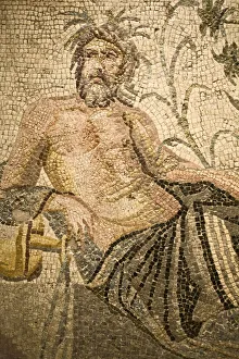 Turkey, Eastern Turkey, Gaziantep - Antep, Museum, Mosaic from Roman site of Belkis