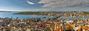 Sultanahmet Prints: Turkey, Istanbul, Beyoglu, View across Golden Horn to Sultanahmet