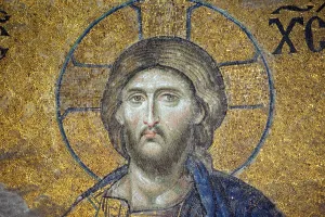 Christ Prints: Turkey, Istanbul, Hagia Sophia. Detail from the Deesis mosaic